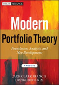 Modern Portfolio Theory: Foundations, Analysis, and New Developments - book cover