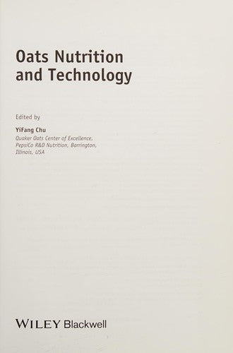 Oats nutrition and technology - book cover