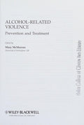 Alcohol-related violence : prevention and treatment - book cover
