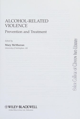 Alcohol-related violence : prevention and treatment - book cover
