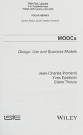 MOOCs: Design, Use and Business Models - book cover