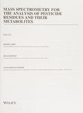 Mass Spectrometry for the Analysis of Pesticide Residues and their Metabolites - book cover