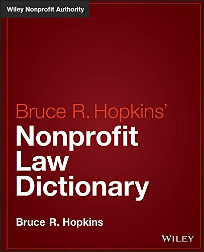 Hopkins' Nonprofit Law Dictionary - book cover