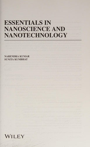 Essentials in Nanoscience and Nanotechnology - book cover