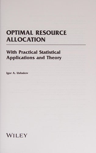 Optimal Resource Allocation: With Practical Statistical Applications and Theory - book cover