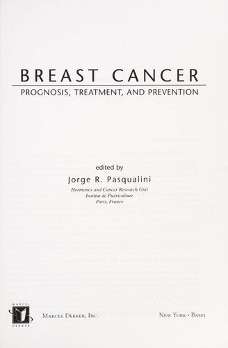 Breast Cancer: Prognosis, Treatment, and Prevention - book cover