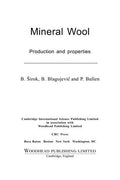 Mineral Wool: Production and Properties (Woodhead Publishing in Materials) - book cover