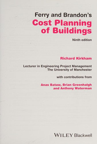 Ferry and Brandon's Cost Planning of Buildings - book cover