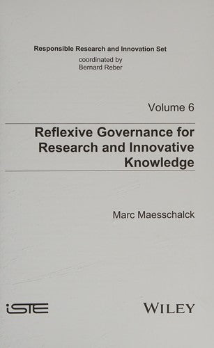 Reflexive Governance for Research and Innovative Knowledge - book cover