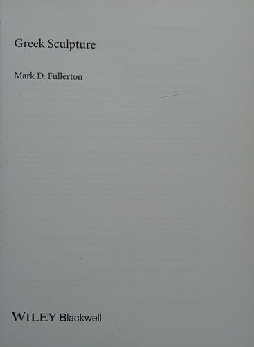 Greek Sculpture - book cover
