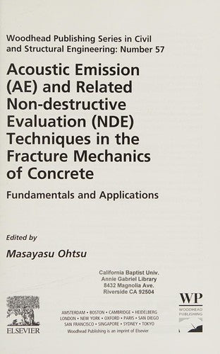Acoustic emission and related non-destructive evaluation techniques in the fracture mechanics - book cover