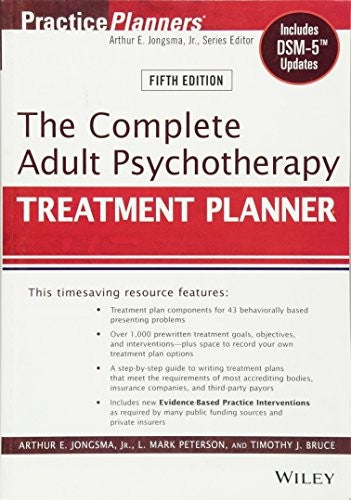 The Complete Adult Psychotherapy Treatment Planner: Includes DSM-5 Updates - book cover