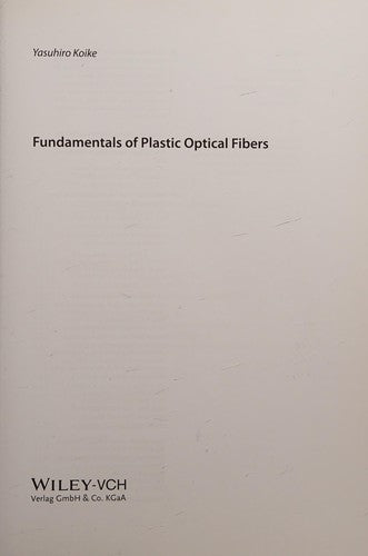 Fundamentals of Plastic Optical Fibers - book cover