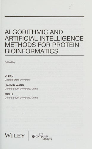 Algorithmic and Artificial Intelligence Methods for Protein Bioinformatics - book cover