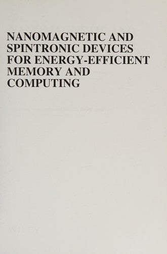 Nanomagnetic and spintronic devices for energy-efficient memory and computing - book cover