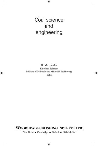 Coal science and engineering - book cover