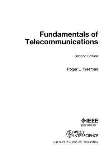 Fundamentals of Telecommunications, 2nd Edition - book cover