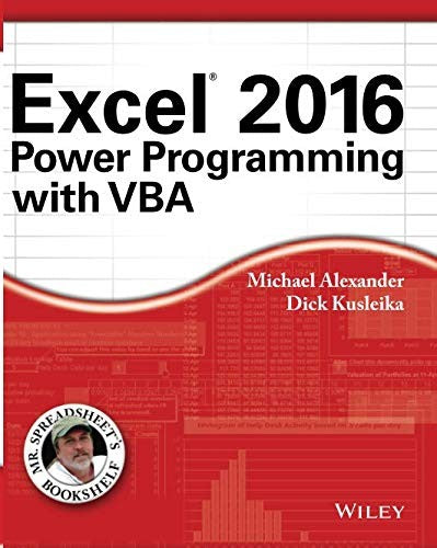 Excel 2016 Power Programming with VBA - book cover