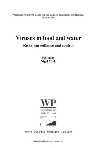 Viruses in Food and Water: Risks, Surveillance and Control - book cover