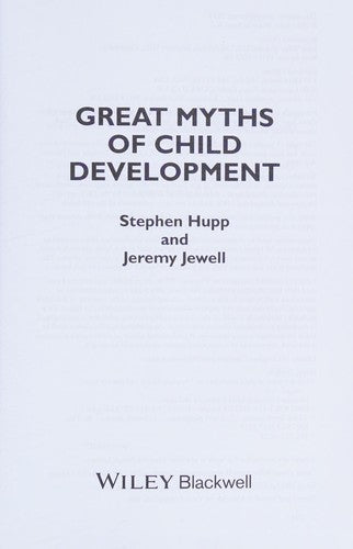 Great Myths of Child Development - book cover