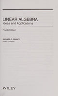 Linear algebra : ideas and applications - book cover