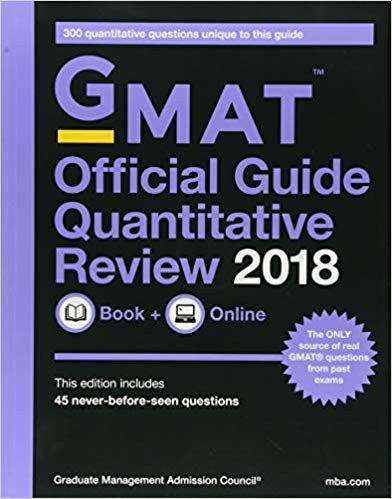 GMAT Official Guide Quantitative Review 2018 - book cover